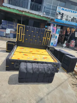 A Set of 6by6 Padded Bed Frame.