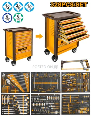 Ingco Htcs273281 Tool Cabinet 328 PCS Hand Tools Set