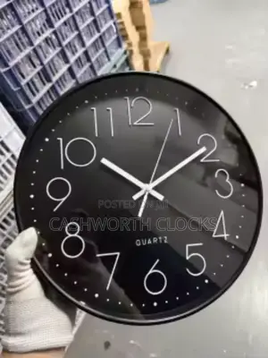 30cm Black Sweep Engine Luxury Wall Clock