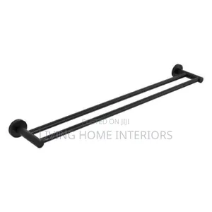 Double Black Towel Rail