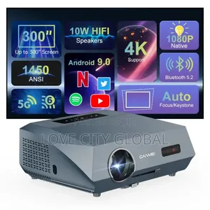 A10q Hd 300" Smart Bt 4/64gb Wifi Home Theatre Projector