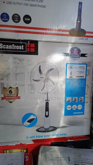 18" Scanfrost Rechargeable Stand Fan