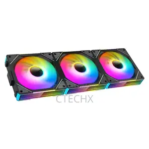 Argb Fans 120mm Triple Pack, Daisy Chain Pc Fans, Black