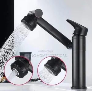 Black Adjustable Mixer Tap