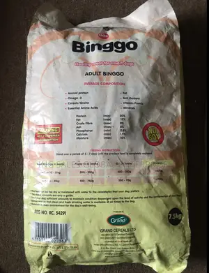 Binggo Dog Feed - 7.5kg