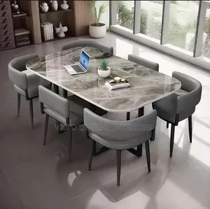 6 Sets Dinning Table With Mable Top