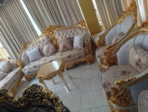 8 Seater Living Room Fabric Made Royal Sofa Chair.