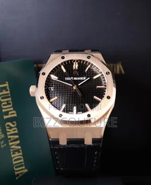 Original Patek Philippe Black Genuine Leather Strap Watch
