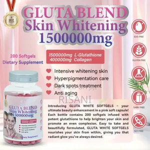 Glutathione Skin Whitening Blend 1500000mg by 200 Soft Gel