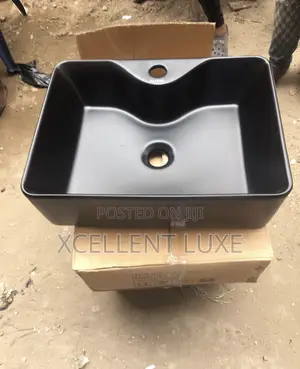 Black Square Counter Top Basin