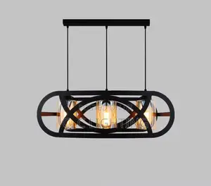 Heads Industrial Drop Chandelier Light