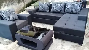 L-Shape Sofa Chair With Centre Table