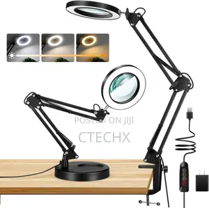 12x Magnifying Led Desk Lamp With Base Clamp for Hobbies.