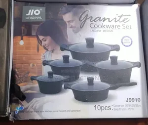 Jio Original 10pcs Luxury Design Granite Cookware W/Fry Pan