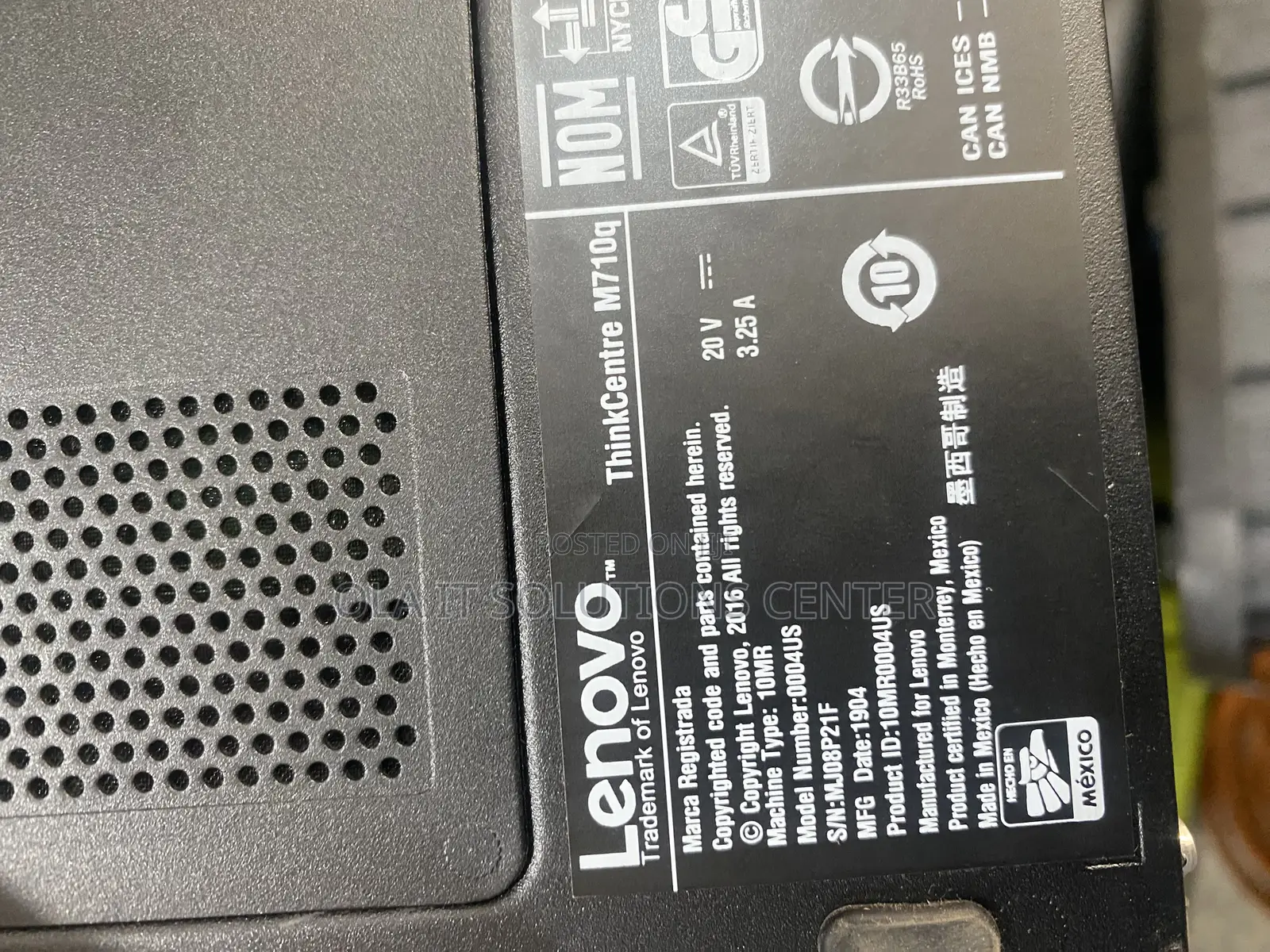 Desktop Computer Lenovo 8GB Intel Core I5 SSD 256GB