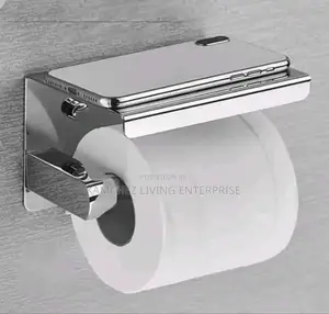 Toilet Paper Holder With Shelf – Wall Mount
