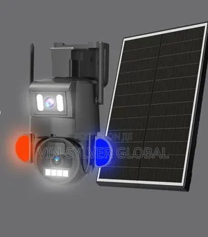 Quality Dual Lens Solar-Powered CCTV Camera With Audio