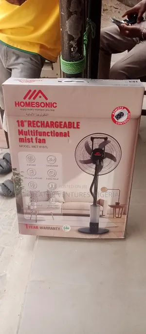 Mist Water Dc /Ac Solar Fan Home Sonic 18" Standing 38hours