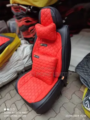First Class Car Leather Seat Cover Red And Black