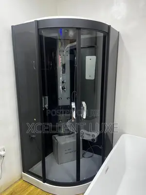 Black Frame 100x100 Steam Shower Room