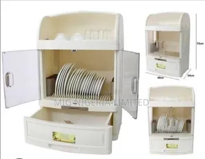High Quality Free Stand Plastic Cupboard Dish Rack for Kitchen