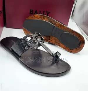 Italian Bally Leather Slipers