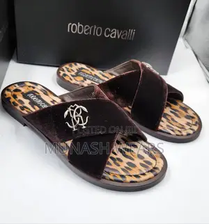 Italian Roberto Cavalli Velvet Slipers