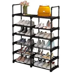 24 Pairs Double Column Shoe Rack