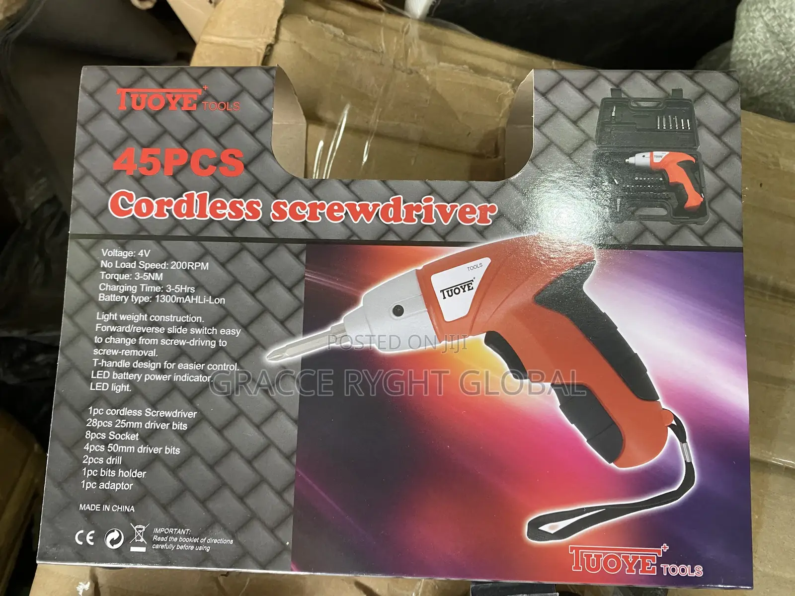 45pcs Rechargeable Cordless Power Screw Driver