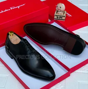 Ferragamo Pull on Lace Up Coperate Shoe