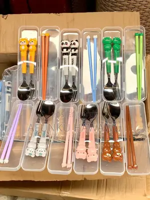 Spoon and Fork With Chopsticks