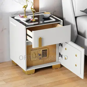 Electronic Bed Side Drawer With Charging Pad and Safe