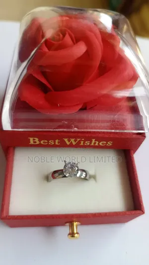 Silver Proposal/Wedding Rings in a Scented Rose Box