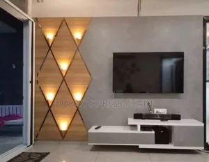 Modern Tv Console With Dimensional Led Lighting