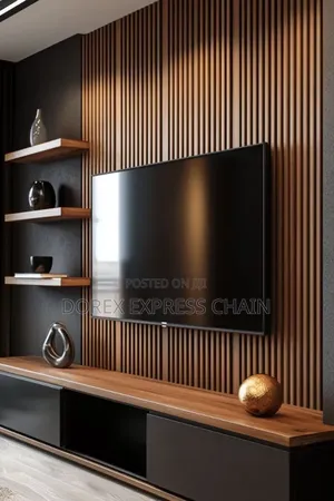 Sleek Tv Console With Fluted Panel Design & Hidden Storage.