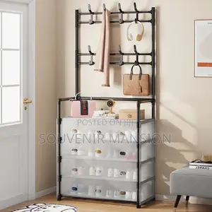 Shoe Rack With Bag Hanger