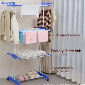 3 Layers Clothes Hanger With Wheels (50kg)