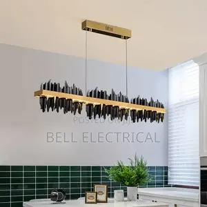 Iceberg Design Gold/Black Led Hanging Lamp