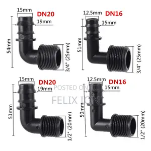 Hose Barb to Thread 16pcs