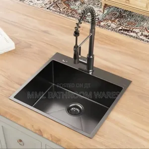 Bsingle Bowl Black Kitchen Sink and Faucets
