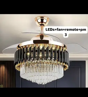 Luxury Crystal Chandelier With Fan