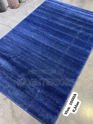 Plain Blue Turkish Center Rug