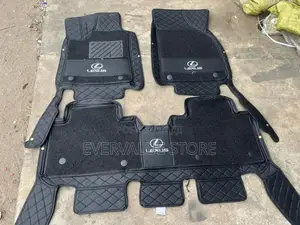 Lexus Tile Design Black Double Layer Customized Floor Mat.