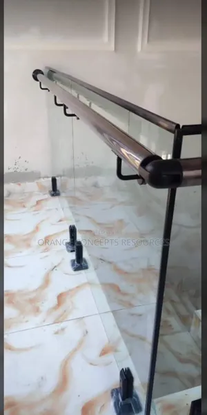 Staircase Glass Handrails With Spigot