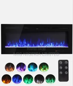 Fireplace Decor Frame Multiple Light Display for Home 21x60
