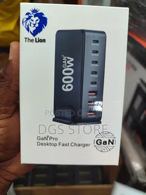 The Lion 600w Gan 3 Pro Desktop Fast Charger