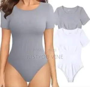 Short Sleeve Female Bodysuit/ Pin Down Tops