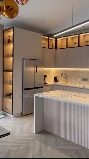 Your Kitchen World| 3d Fluted Panel| Kitchen Island.