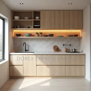 Minimalist Kitchen Design| Open Shelving| Ambience Lighting