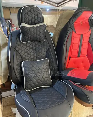 Quality Leather Seat Covers Black With Touch of Cream 